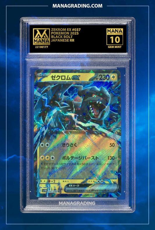 Pokemon Zekrom ex Black Bolt 2025 #037 - Grade 10