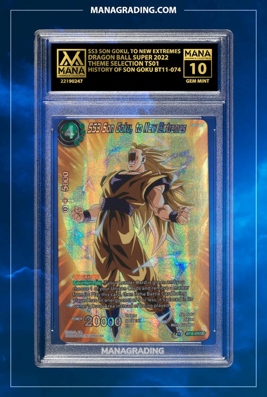 DRAGON BALL SUPER SS3 SON GOKU, TO NEW EXTREMES THEME SELECTION TS01 2022 #NA - Grade 10