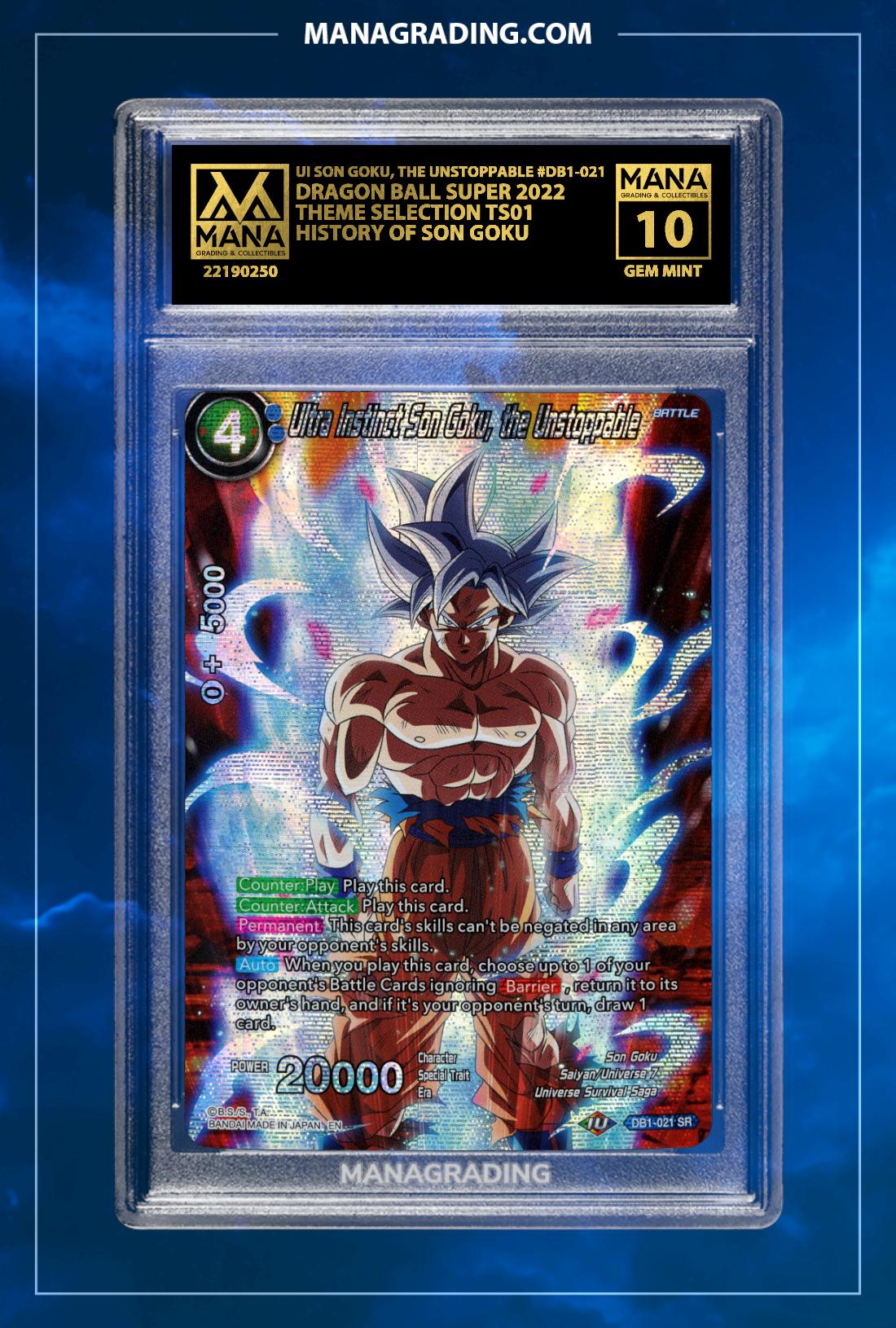 DRAGON BALL SUPER UI SON GOKU, THE UNSTOPPABLE THEME SELECTION TS01 2022 #DB1-021 - Grade 10