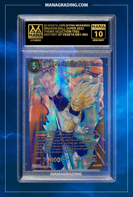 DRAGON BALL SUPER SS VEGETA, EXPLOITING WEAKNESS THEME SELECTION TS02 2022 #NA - Grade 10